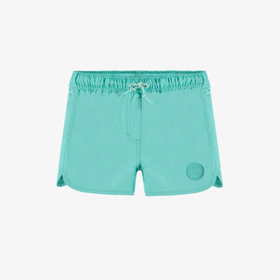 Short de bain turquoise en microfibre au look sportif, enfant