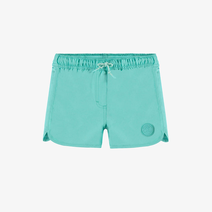 Short de bain turquoise en microfibre au look sportif, enfant