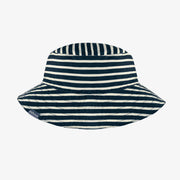 Autre côté du chapeau de soleil bleu marine réversible, enfant