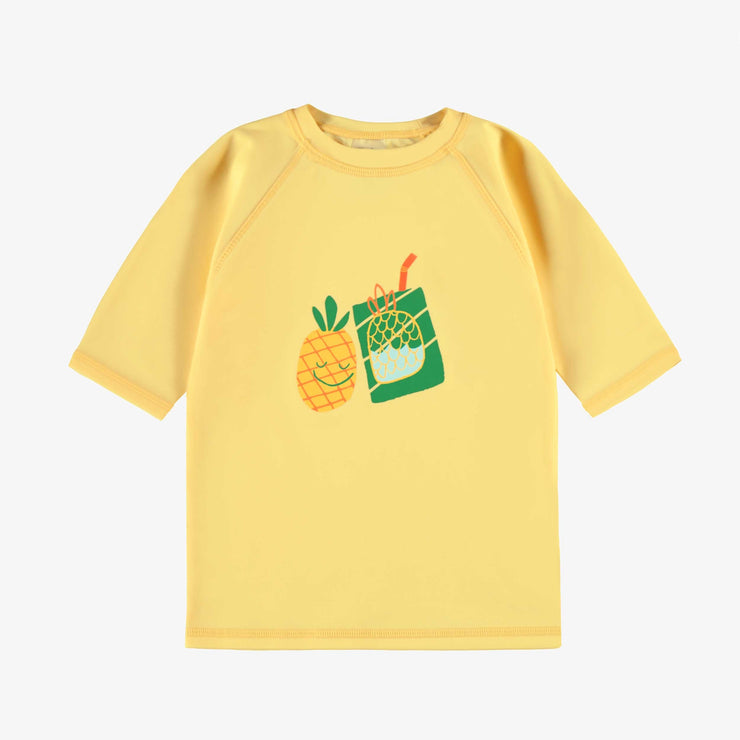 T-shirt de bain jaune avec illustration, enfant