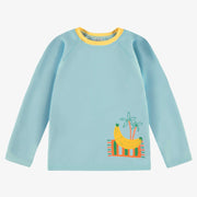 T-shirt de bain bleu avec illustration, enfant