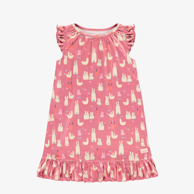 Robe de nuit rose à motifs de Pâques, enfant
