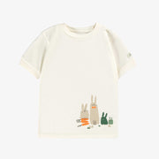 Haut de pyjama deux pièces crème et vert à motifs de Pâques, enfant