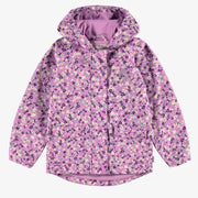 Manteau imperméable mauve à motifs de fleurs, enfant