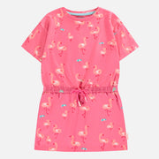 Robe rose à motifs, enfant