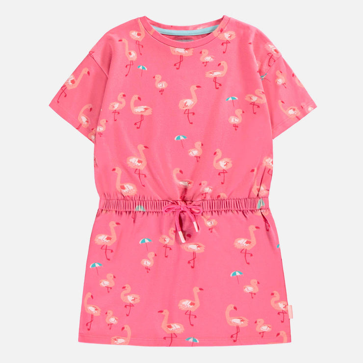 Robe rose à motifs, enfant