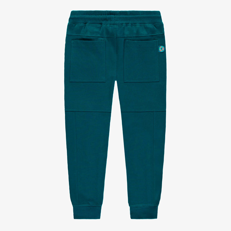 Dos du pantalon turquoise style jogger, enfant 