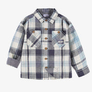 Chemise bleue et crème à carreaux, enfant