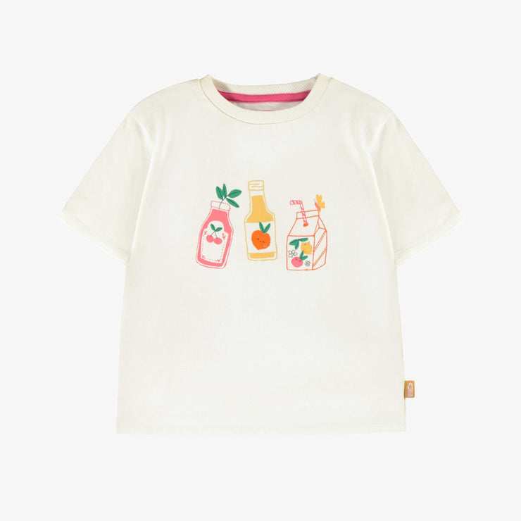 T-shirt crème avec illustration fruitée, enfant