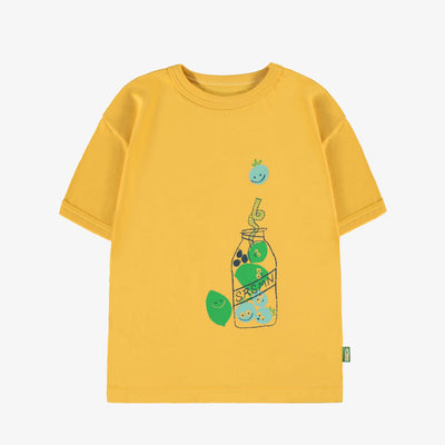 T-shirt jaune avec illustration, enfant