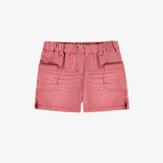 Short rouge et blanc en denim à rayures, enfant