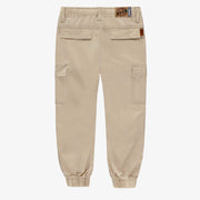 Dos du pantalon beige avec poches cargo, enfant