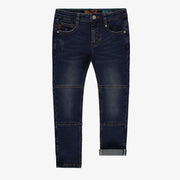 Pantalon en denim bleu foncé effet délavé, enfant