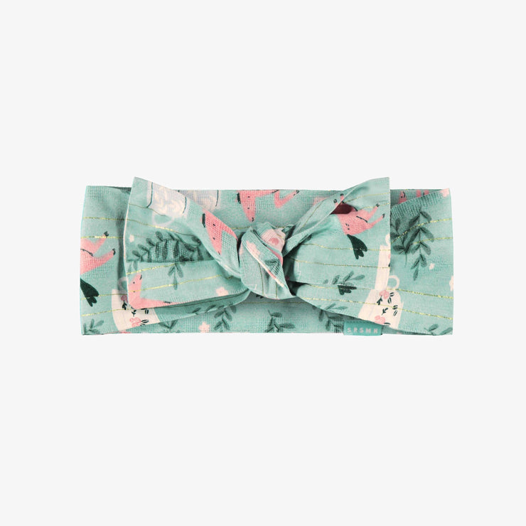 Bandeau turquoise à motifs, enfant