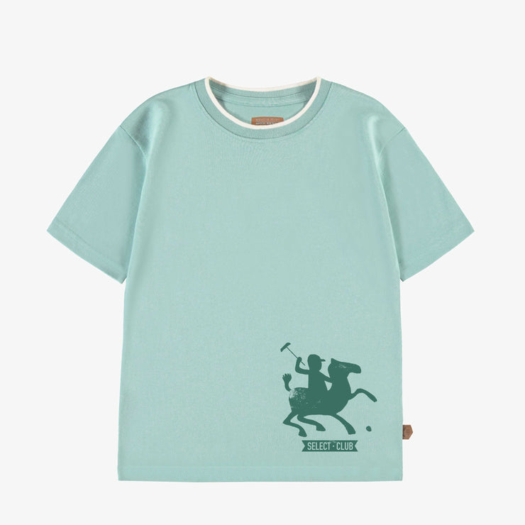T-shirt turquoise avec illustration, enfant