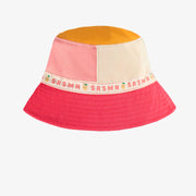Chapeau de soleil rose en twill, enfant