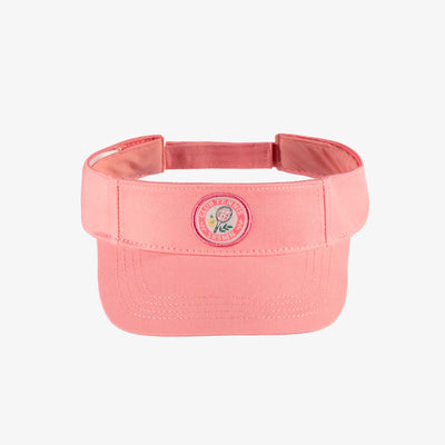 Casquette visière rose en twill, enfant