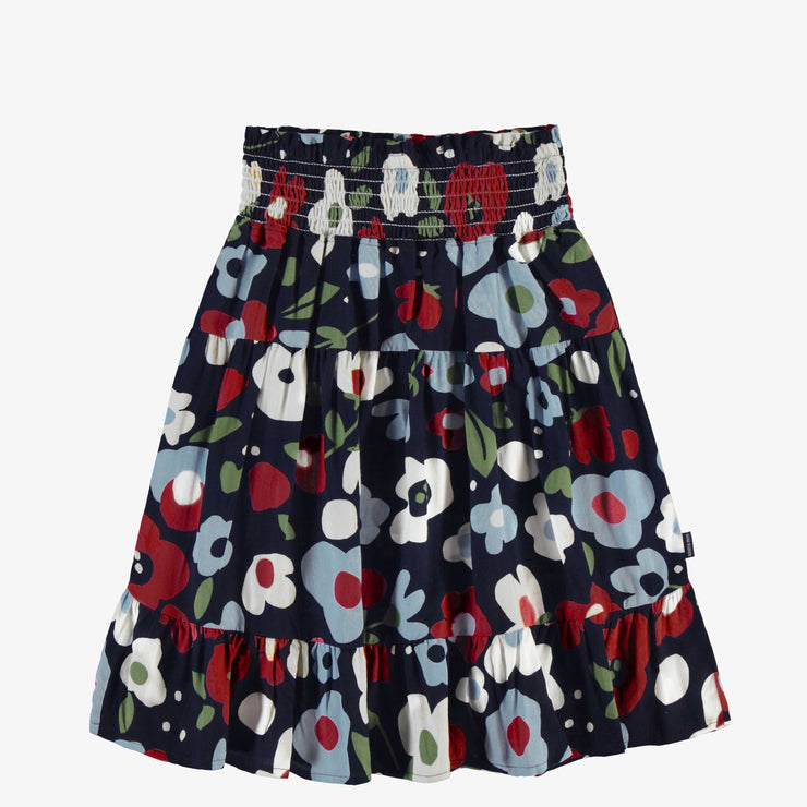 Robe marine à motifs de fleurs, enfant