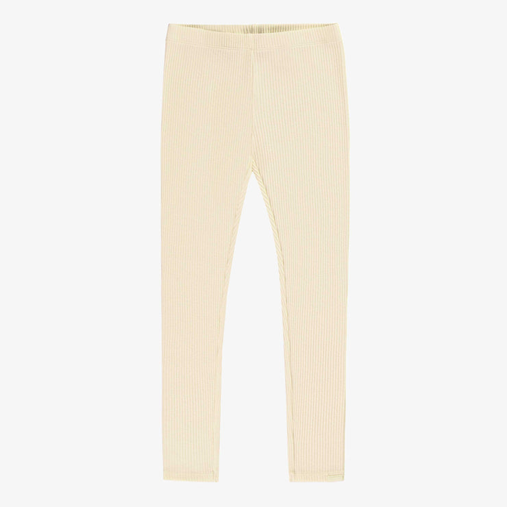 Legging crème en tricot côtelé, enfant
