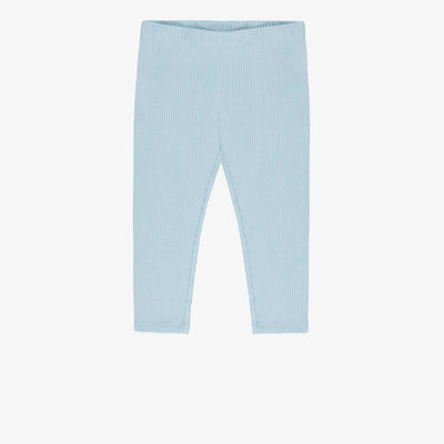 Legging bleu longueur ¾ en tricot côtelé, enfant