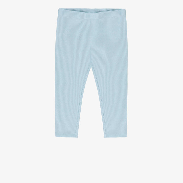Legging bleu longueur ¾ en tricot côtelé, enfant