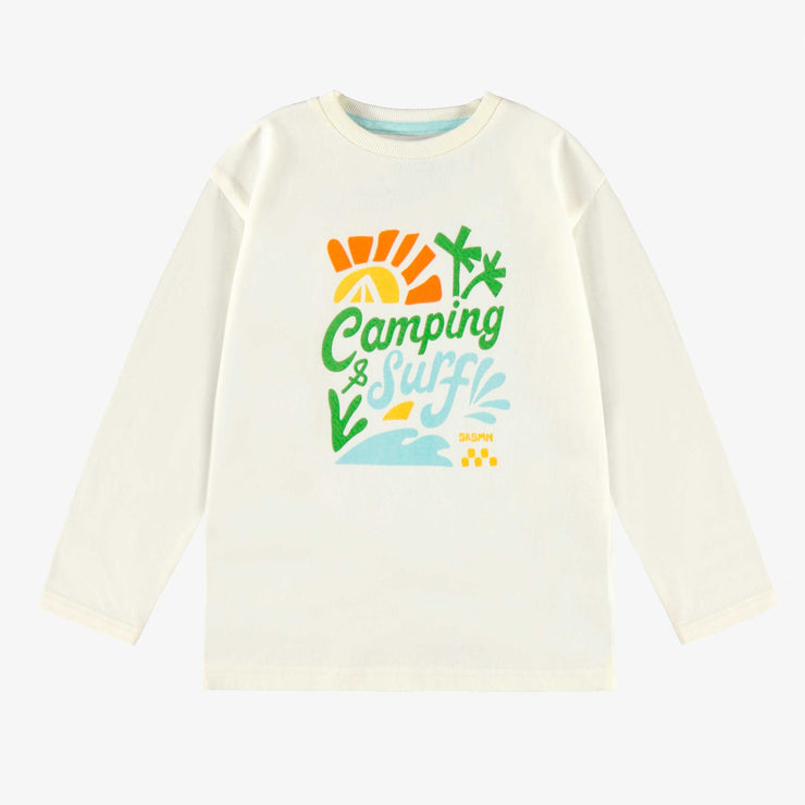 T-shirt crème avec illustration, enfant