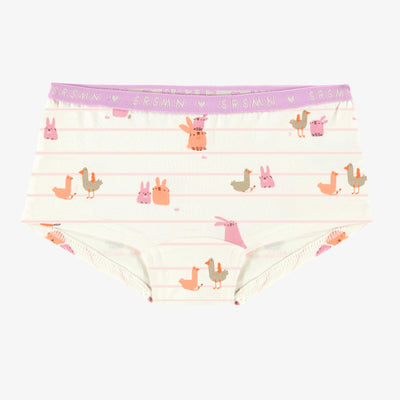 Culotte garçonne crème à motifs de Pâques, enfant