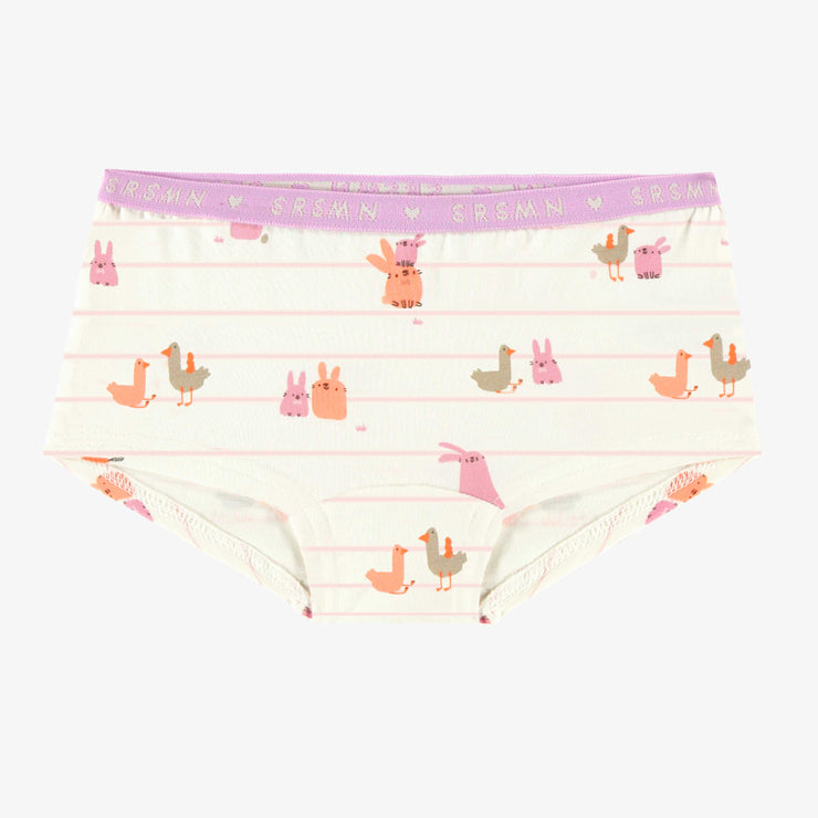 Culotte garçonne crème à motifs de Pâques, enfant
