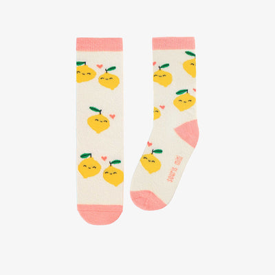 Chaussettes crème avec citrons, enfant