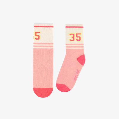 Chaussettes rose et crème, enfant