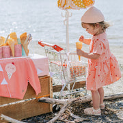 Chandail de maille à manches longues corail avec motif jacquard, bébé || Coral long sleeve jacquard knit sweater, baby