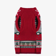 Face au chandail rouge en tricot pour animaux