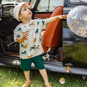 T-shirt crème à motifs de chevaux, bébé